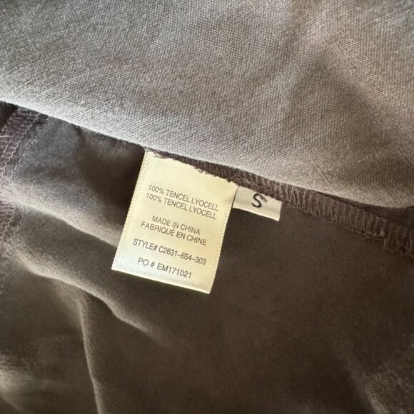 Anthropologie Cloth & Stone Charcoal Grey Button Down Shirt Size L Stone Washed - Picture 6 of 10